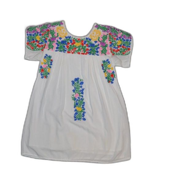 Buddy Love Dress Medium Embroidered Floral Carolina Oxacan Mini Dress - Picture 5 of 14